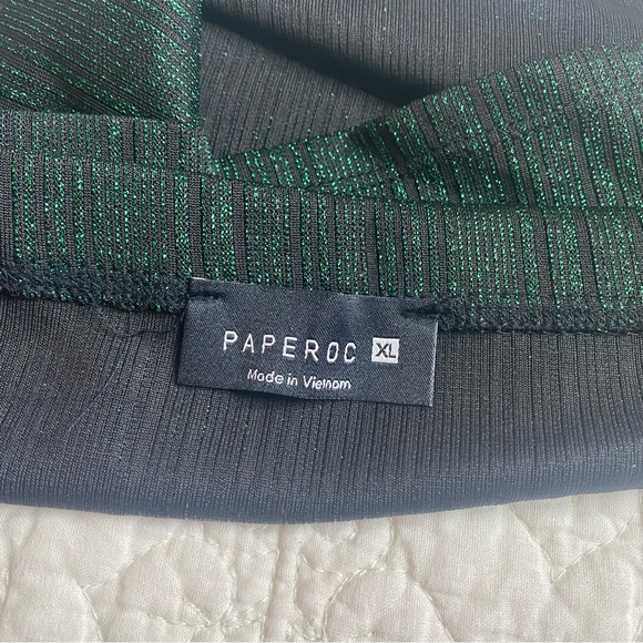NWT Paperoc green glitter tube top size xl - Picture 4 of 4